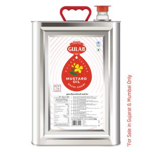 kachi ghani mustard oil 15ltr tin back side