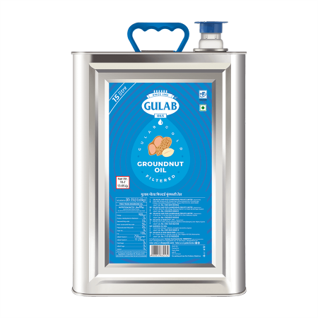 groundnut oil filtered 15ltr tin back side